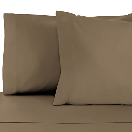 100% Rayon from Bamboo, Extremely Comfortable, Softer than Cotton, 2 Piece King Pillowcase Set, Solid Taupe