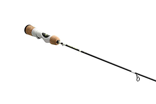 13 FISHING - Tickle Stick Ice Rod - Gen 2-23" UL (Ultra Light) - 1/64oz.-1/16oz. P- C2 Blank with White Reel Seat - TS2-23UL