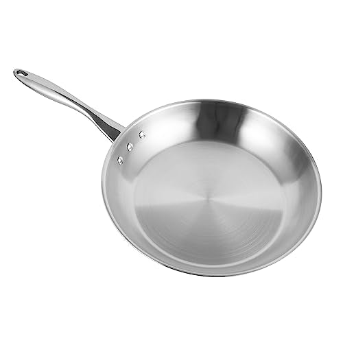 12" (30 cm) Stainless Steel Pan by Ozeri, 100% PTFE-Free Restaurant Edition