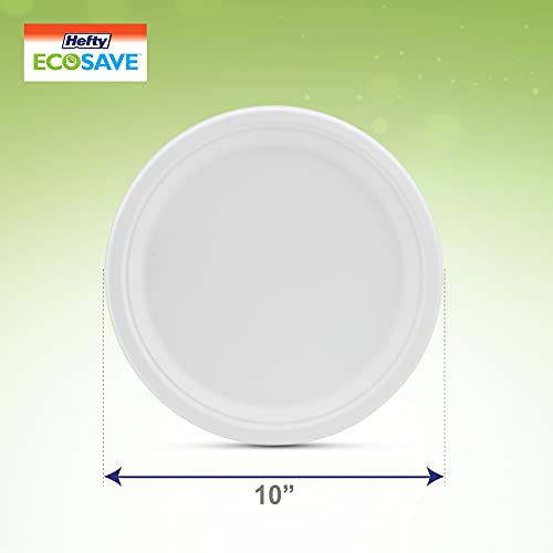 "Hefty ECOSAVE Compostable Disposable Paper Plates Dinner 10", 125 Count