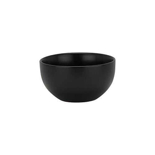 10 Strawberry Street Wazee Matte 5.5"/16oz Cereal Bowl, Set of 6, Black