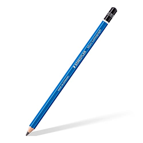  Lumograph STAEDTLER Graphite Sketch Pencil, 12 Pack in Tin (100 G12 S10)