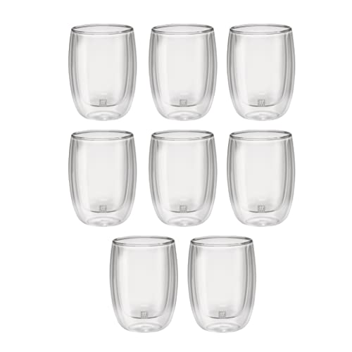 ZWILLING Sorrento 8 Piece Insulated Double-Wall Glassware Coffee Cup Set - Value Pack
