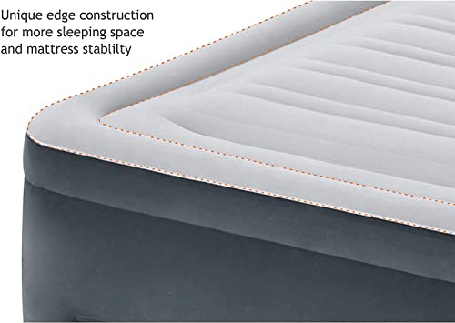 "Intex Comfort Plush Mid Rise Dura-Beam Airbed with Internal Electric Pump, Bed Height 13"", Twin" (67765ED)