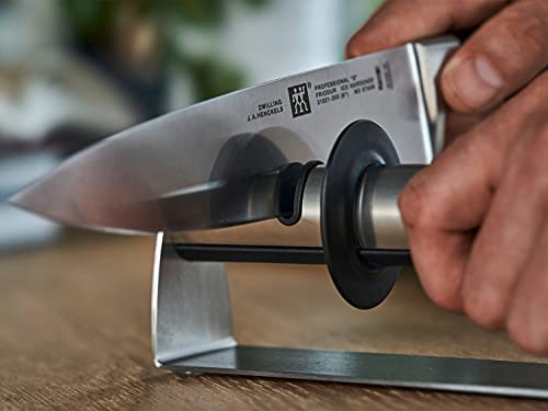 ZWILLING Twinsharp Premium Professional Kitchen Knife Sharpener - Chefs Knife Sharpener, Durable, Stainless Steel