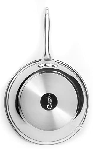 12" (30 cm) Stainless Steel Pan by Ozeri, 100% PTFE-Free Restaurant Edition