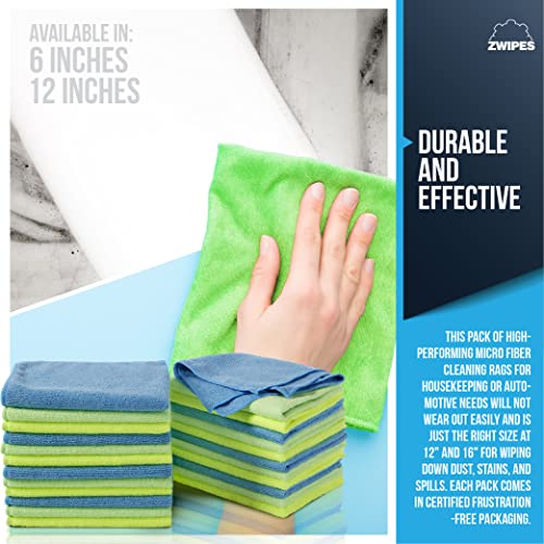 Zwipes 735 Microfiber Cleaning Cloths (12-Pack)
