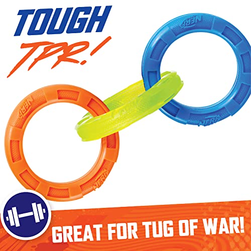 11.5in 3-Ring TPR Tug - Blue, Green & Orange