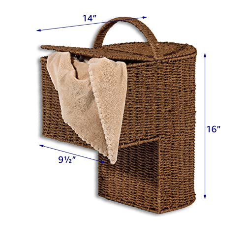15.25" Storage Stair Basket With Handle by Trademark Innovations