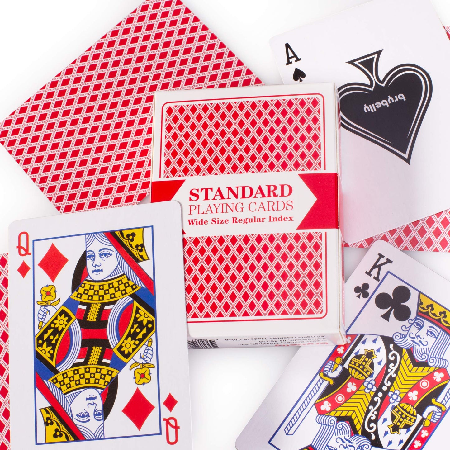 12 Red Decks, Wide Size, Regular Index Playing Cards